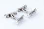 Boutons de manchette Boutons de manchette diamant en or blanc 18 carats 58 Facettes BM-77-90