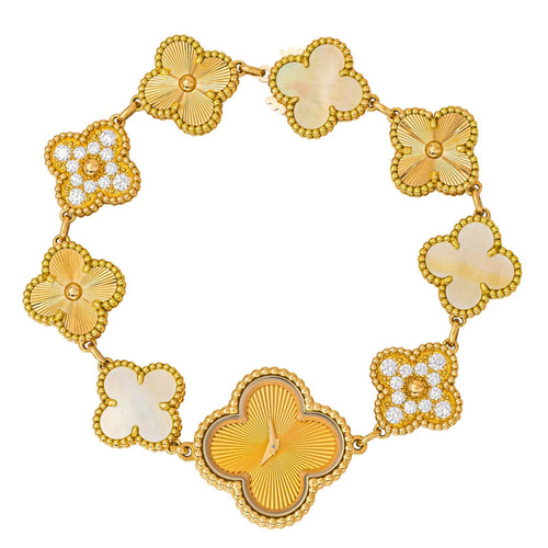 Montre Van Cleef & Arpels  Montre Sweet Alhambra Or jaune Diamant, Nacre 58 Facettes 4668036RV