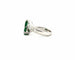 Bague 48 Bague or blanc émeraudes poires et diamants baguette 58 Facettes