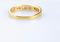 Bague 56 Bague demi-alliance en or jaune – Diamants baguette sertis rail 58 Facettes BG11189476-107