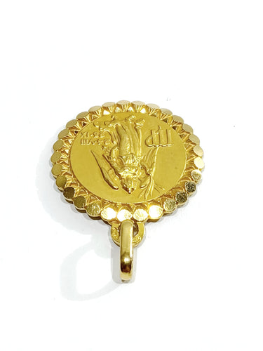 Pendentif Médaille Zodiaque Vierge Or 58 Facettes