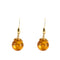 Boucles d'oreilles Boucles d'oreilles dormeuses or jaune et ambre 58 Facettes 240 763