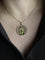 Pendentif VERNON Medaille Art Nouveau Vierge or jaune diamants taille rose 58 Facettes 1210.3