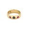 Bague 56 Anneau en or jaune, saphir et rubis 58 Facettes CHA57092