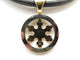 Collier collier BULGARI tondo pendentif flocon de neige or jaune 18k acier 58 Facettes 271635