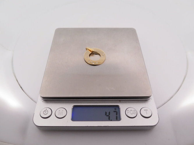 Pendentif pendentif DINH VAN cible mm or jaune 18k & diamants  damonds 58 Facettes 266787