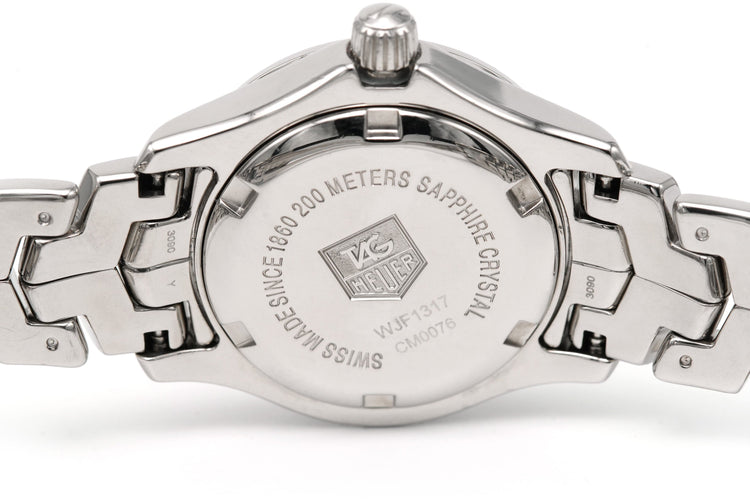 Montre TAG Heuer - Montre Link en acier, nacre et diamants 0,07 ct 58 Facettes 20695