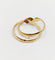 Bague 55.5 RARE Alliance jumelées victorienne or jaune 18k (circa 1872) antique 58 Facettes A06007