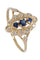 Bague 57 BAGUE MARQUISE SAPHIRS ET DIAMANTS 58 Facettes 087321