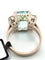 Bague 54 Bague en or blanc avec aigue-marine et diamants 58 Facettes