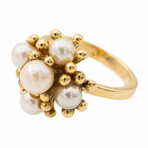 Bague perle Or jaune Perle