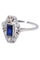 Bague 53 Bague art-déco saphir et diamant 58 Facettes 085851