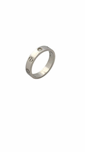 Bague 52 Alliance Cartier LOVE or gris et diamant 58 Facettes