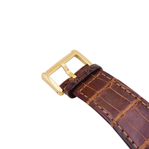 Montre Montre Cartier, "Divan", or jaune, cuir. 58 Facettes 34874