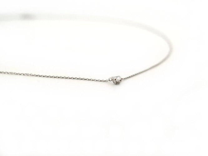 Collier collier VANRYCKE valentine en or blanc 18k diamant solitaire 58 Facettes 266428