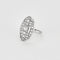 Bague Art déco en platine à motif géométrique et diamants