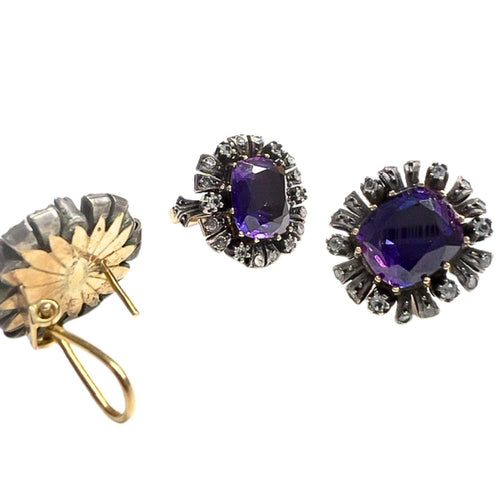 Bague 55 ensemble de bague et boucles d'oreilles en or et argent avec saphirs 58 Facettes Q109B(946)