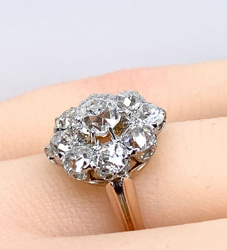 Bague 52 Bague marguerite or blanc, or rose et diamants 58 Facettes AB658