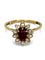 Bague 48 Bague marguerite or jaune rubis et diamants 58 Facettes 882