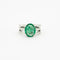 Bague Bague en or blanc émeraude diamants 58 Facettes