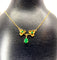 Collier Collier pendentif trilobé en or jaune 18 carats et émeraudes 58 Facettes AB675