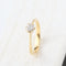 Bague 51 Bague solitaire en or jaune 18 carats avec diamant de 0,28 carat 58 Facettes 129540E