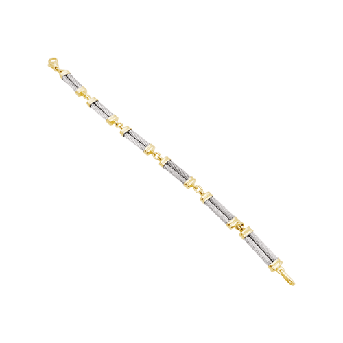 Bracelet Bracelet Fred, "Force 10", en or jaune, acier. 58 Facettes 35198