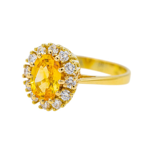 Bague Bague Pompadour Or jaune Saphir, Diamant 58 Facettes 3754274CN