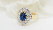 Bague 52 Bague Pompadour en or jaune, saphir et diamants 58 Facettes 32521