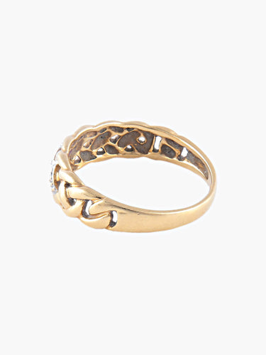 Bague 53 Bague Torsadée 2 Ors Diamants 58 Facettes