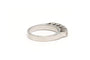 Bague 52 Bague contemporaine en or blanc 14 carats sertie de diamants 58 Facettes 19299