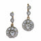 Boucles d'oreilles victoriennes vintage ornées de délicats diamants taille rose