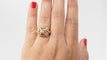 Bague 54 Bague ajourée en or jaune et diamants 58 Facettes 32422