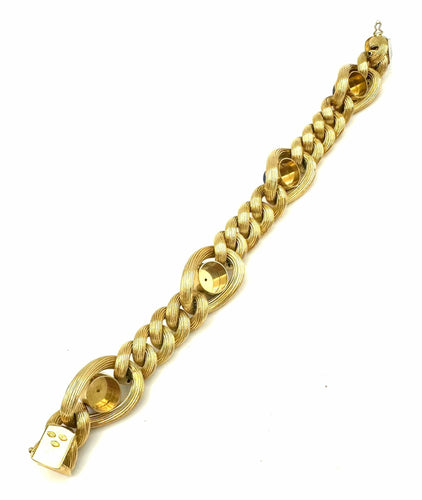 Bracelet Bracelet vintage or jaune 18K et lapis 58 Facettes