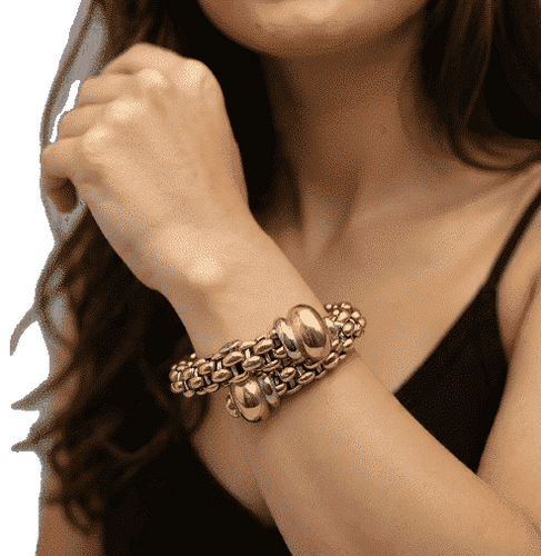 Bracelet Fope - Bracelet en or jaune et or blanc 18k 58 Facettes