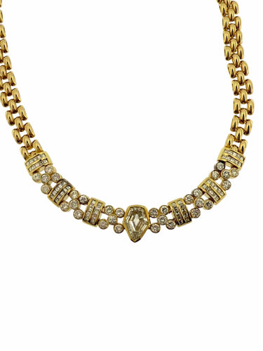 Collier Collier en or jaune certifié HRD avec 5,00 carats de diamants naturel 58 Facettes