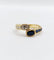 Bague 55.5 Bague toi et moi vintage or 18k diamant 0.35 carat et saphirs 58 Facettes A02998