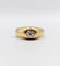 Bague 50 Bague jonc dôme or jaune 18k diamant taille ancienne 0,40 carat 58 Facettes A06197