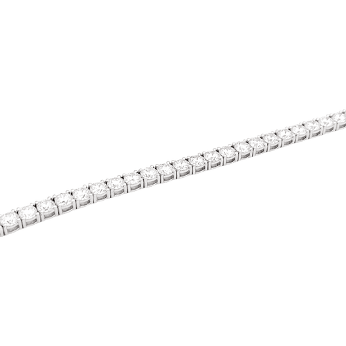 Bracelet Bracelet ligne or blanc et diamants. 58 Facettes 34486