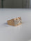 Bague 51.5 Bague Tank en or rose 18k et platine et diamants 58 Facettes
