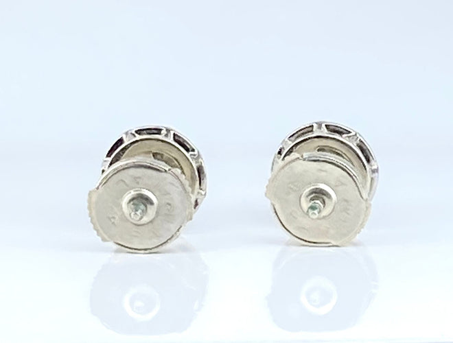 Boucles d'oreilles Paire de boucles d’oreilles en or blanc 18 carats et diamants 58 Facettes AB535