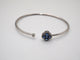 Bracelet Bracelet jonc or blanc, saphirs et diamants 58 Facettes