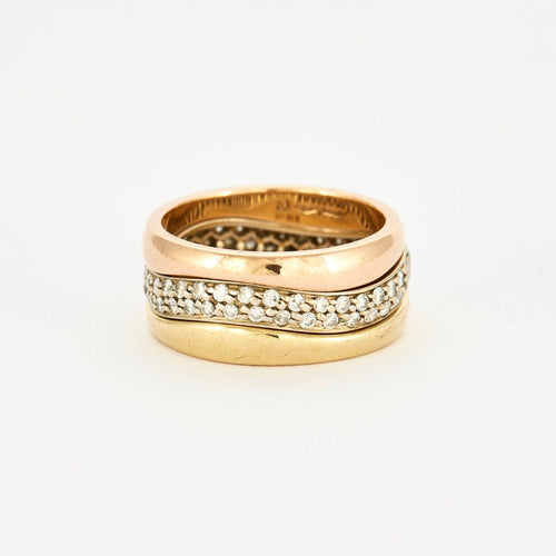 Bague 50 CARTIER – 3 bagues empilables Diamants 58 Facettes
