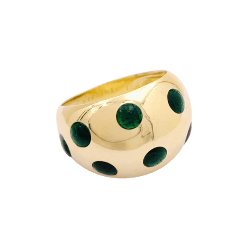 Bague Bague vintage Van Cleef & Arpels, or jaune, laque. 58 Facettes 34648