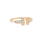 Bague 53 Bague Tiffany & Co, "Wire" collection "Tiffany T" or rose et diamants. 58 Facettes 34926