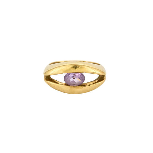 Bague 54,5 Bague en or jaune et améthyste 58 Facettes SOI3467X3
