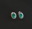 Boucles d'oreilles Boucles d'Oreilles émeraude Et Diamants, Or Blanc 58 Facettes