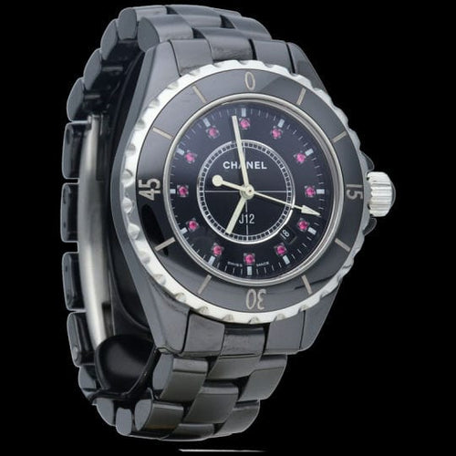 Montre Montre Chanel J 12 33 mm à quartz rubis 58 Facettes MT41304