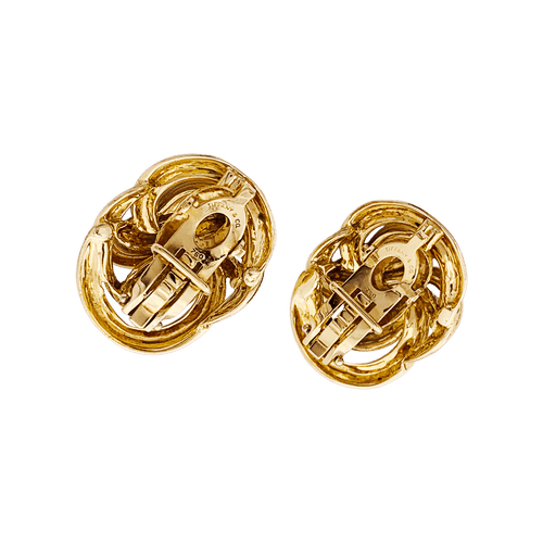 Boucles d'oreilles Boucles d'oreilles TIFFANY & CO, or jaune. 58 Facettes 34602
