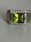 Bague 51 Bague Chevalière Or Gris Péridot Diamants 58 Facettes LOT 6121